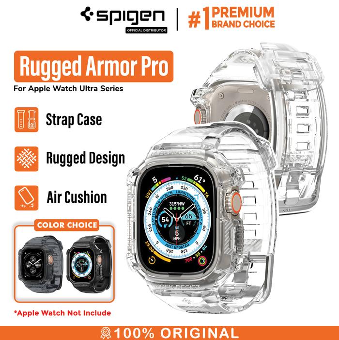 Gambar Case Strap for Apple Watch Ultra 49mm Spigen Rugged Armor Pro Soft Casing - Crystal Clear, 49mm dari Spigen Indonesia undefined Tokopedia