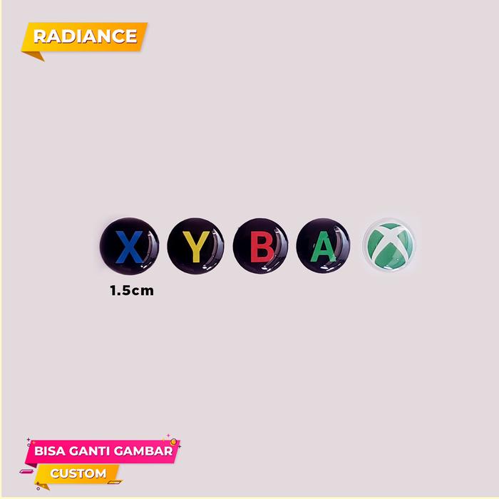 Gambar stiker timbul xbox tombol x-box button joystick variasi pc laptop pc dari Radiance custom undefined Tokopedia