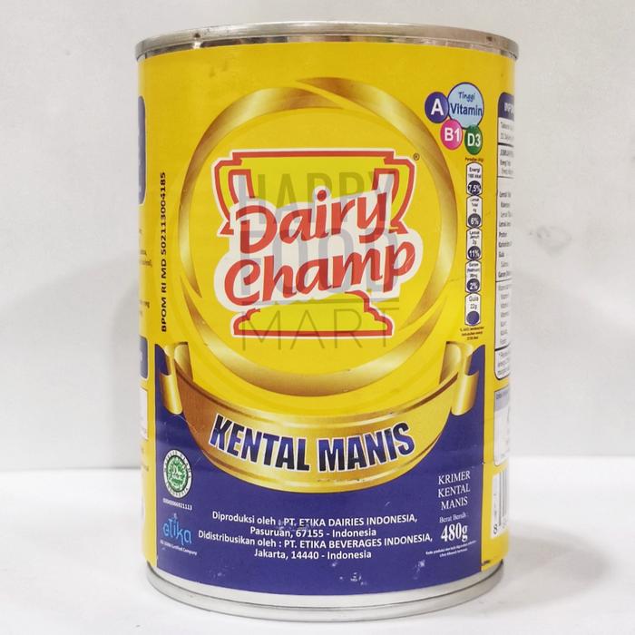 Gambar DAIRY CHAMP KENTAL MANIS/SUSU EVAPORASI/KRIMER/EVAPORATED MILK/SKM - DRYCHM KRMER480 dari happy food mart undefined Tokopedia