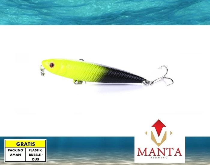 Gambar Pencil lure wtd stickbait top water floating 8cm 8,6gram dari MantaFishing undefined Tokopedia