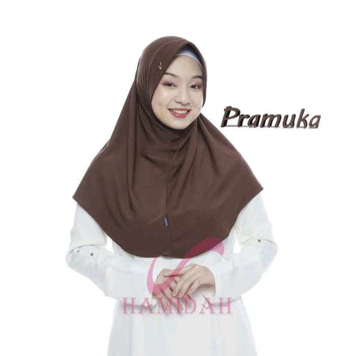 Gambar hijab bergo hamidah original size M - pramuka dari diner_hijab undefined Tokopedia