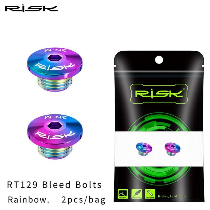 Gambar RISK Baut Titanium u/ Tutup dan Pipa Oli Brifter Roadbike for Shimano - RT129-RNBW dari Kaligung Cycling Store undefined Tokopedia