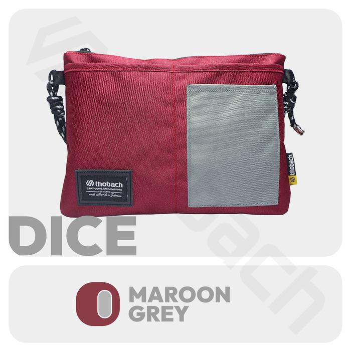 Gambar SLING BAG Cordura pria wanita DICE Thobach-original - Maroon Grey dari THOBACH STORE undefined Tokopedia