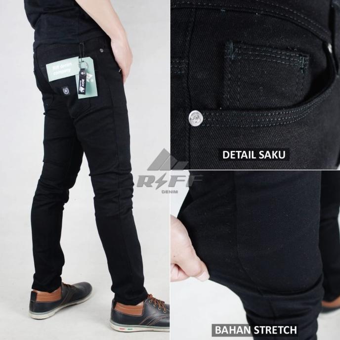 Gambar Ready Celana Jeans Pria Slim Fit Black Wash Denim Stretch Panjang - Hitam, 27 dari Nichol Store id undefined Tokopedia