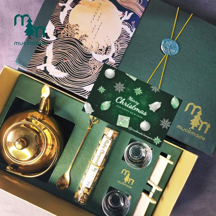 Gambar PAKET HADIAH HAMPERS NATAL KADO UNIK PARCEL NATAL CHRISTMAS GIFT SET - FULL TEA SET dari Mucil Made undefined Tokopedia