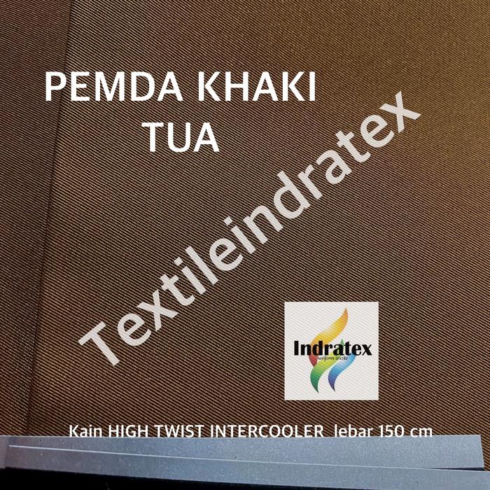 Gambar ( per panjang 25 cm ) Kain twill drill polyester HIGH TWIST INTERCOOLER bahan celana rok baju setelan suster perawat jas seragam sekolah SD SMP SMA pramuka pakaian dinas kerja pegawai negri PNS PEMDA satpam KULOT TUNIK SAFARI blazer blouse jas PDH PDL - pemda khaki tua, per panjang 25 cm dari textileindratex undefined Tokopedia