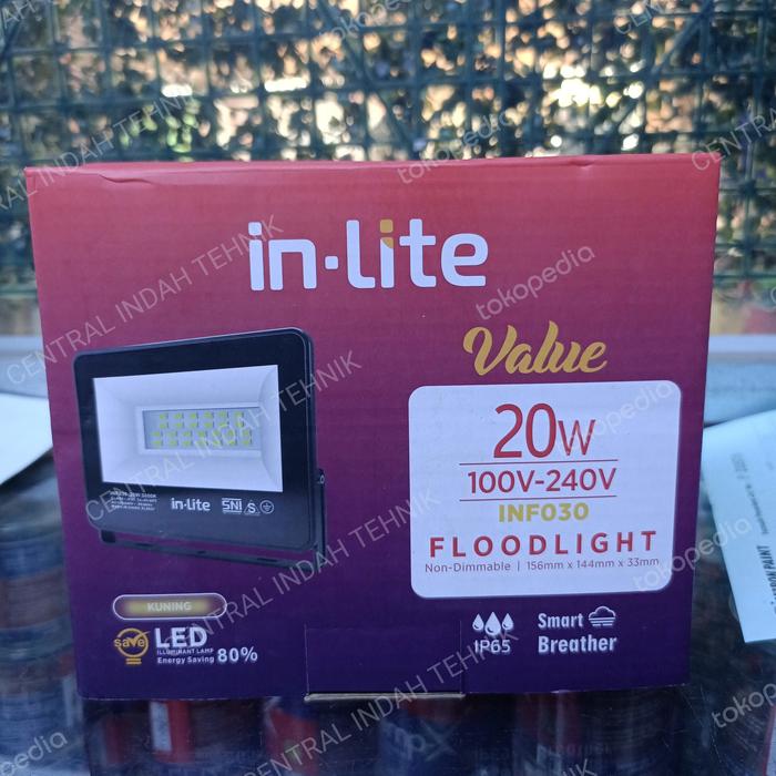 Gambar lampu sorot taman inlite in-lite 20w 20 watt INF030 floodlight - kuning 3000k dari CENTRAL INDAH TEKNIK undefined Tokopedia