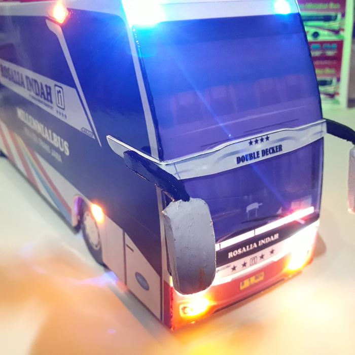 Gambar Miniatur bus Remote ROSALIA INDAH SDD Telolet, Full lampu & Strobo - versi mainan dari Bakul bis cilik undefined Tokopedia