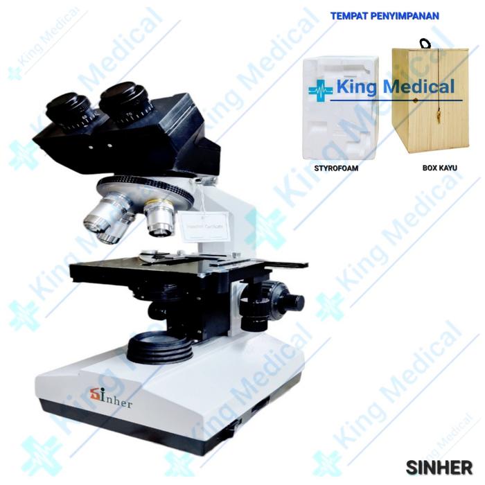 Gambar Mikroskop Binoculer XSZ 107 BN Microscope Binocular XSZ 107BN - SINHER. dari King Medical undefined Tokopedia