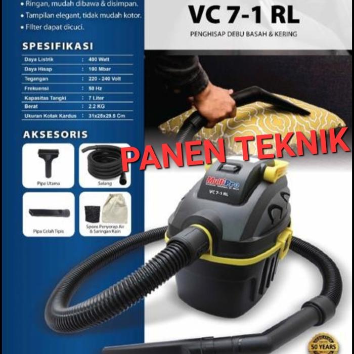 Gambar MULTIPRO VC7-1RL VACUUM CLEANER WET DRY BLOW SEDOT DEBU BASAH KERING dari PANEN.TEKNIK undefined Tokopedia