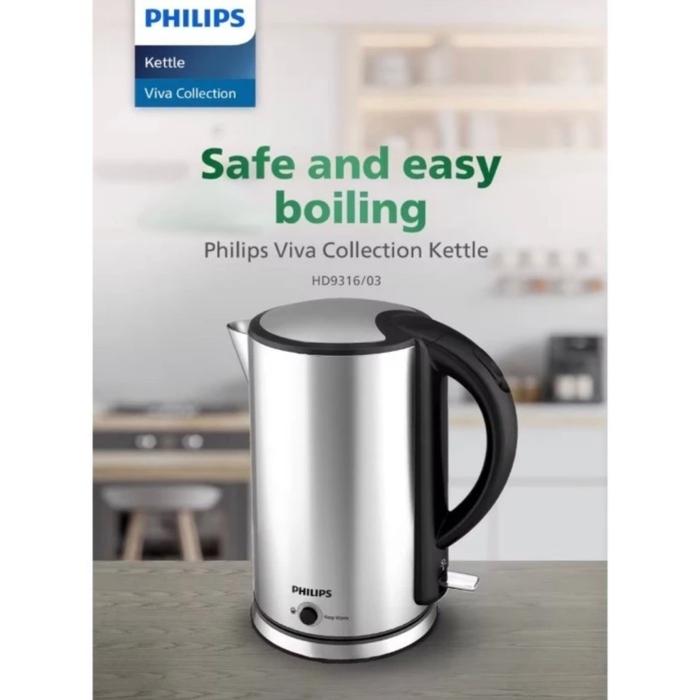 Gambar Kettle Philips HD 9306 / Teko Pemasak Air Panas HD9306 - HD9316 (1,7L), Plastic Wrap dari Kappy Store undefined Tokopedia