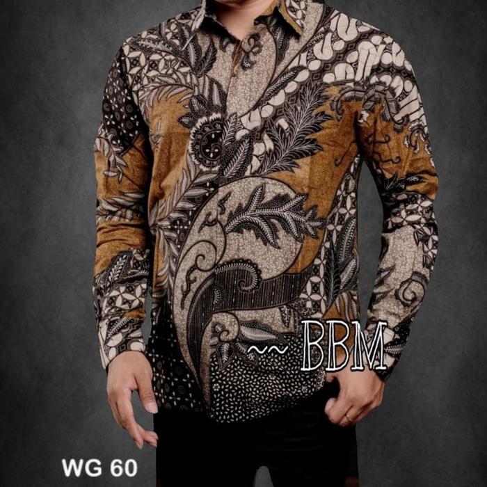 Gambar New Arrival Kemeja Baju Batik Pria Lengan Panjang Pria Cowo Cowok - katecoklat, m dari dwiyasiseller undefined Tokopedia