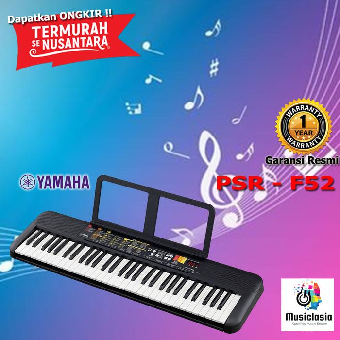Gambar Keyboard Yamaha PSR F52 With XStand Single / PSRF52 / PSR-F52 Garansi - Paket 1 dari Musiclasia undefined Tokopedia