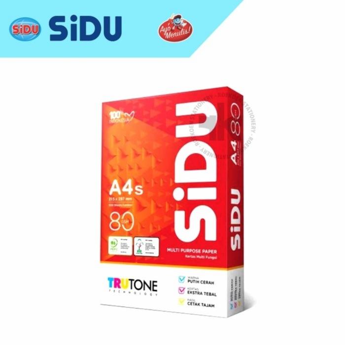 Gambar Kertas HVS 70 Gr A4s Kuarto Sidu  Putih Multi Purpose Paper Stationery - A4s 80Gr dari kutanaga grafika undefined Tokopedia