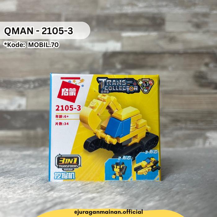 Gambar QMAN TOYS Transcollector 10in1 Bricks (MOBIL.68-87,PSAWAT32-41) - MOBIL.68 dari JuraganMainanId undefined 4 Tokopedia