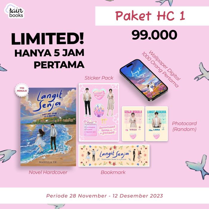 Gambar Pre Order Buku Novel Langit Senja - Nadilla T.P - Rainbook Publishing - HC1 5 Jam dari Bumi Fiksi Makassar undefined Tokopedia