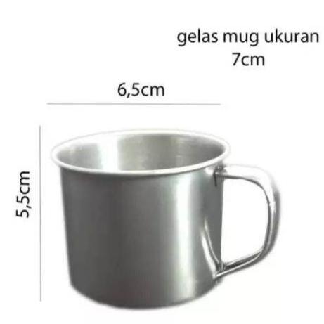 Gambar CANGKIR ENAMEL POLOS 7 CM/MUG ENAMEL/CANGKIR SENG KALENG JADUL - 7CM SS TIPIS dari RPM_Houseware undefined Tokopedia