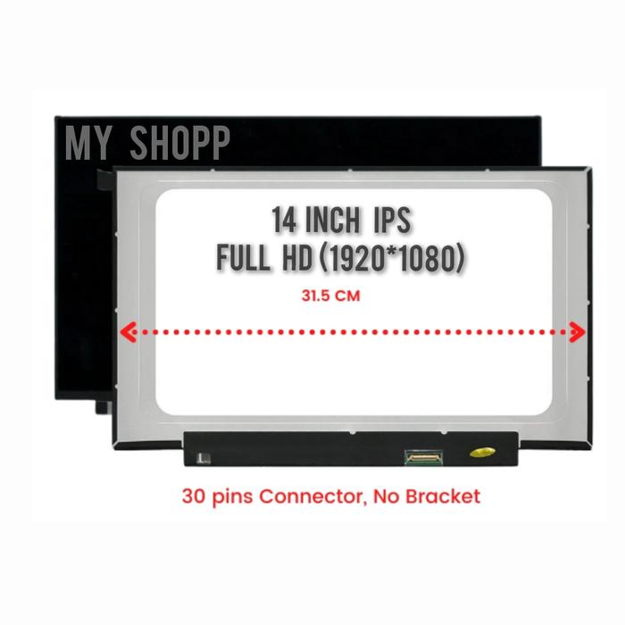 Visiodirect Schermo LED 14" Per HP 14S-FQ0034NL – 1366x768, Connettore Destro, 30 Pin, Garanzia 12 Mesi