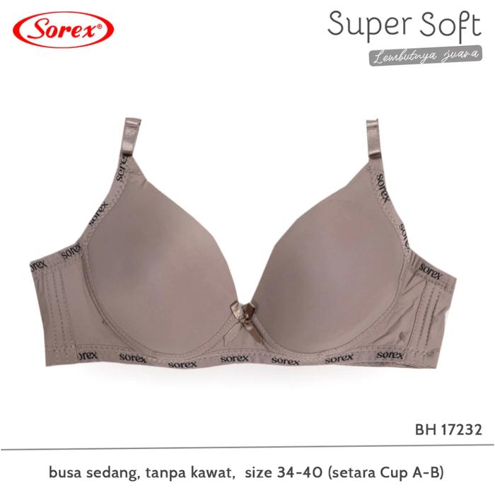 Gambar BH Sorex Busa 17232 Tanpa Kawat Casual Style Bra Setara Cup B Kait 2 - Coklat Tua, 36 dari TOKOHL Underwear undefined Tokopedia