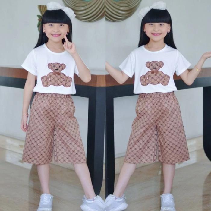 Gambar setelan anak perempuan usia 3-11 tahun/Pakaian anak perempuan/Set anak - Putih, 4-5 tahun dari TrenMode undefined Tokopedia