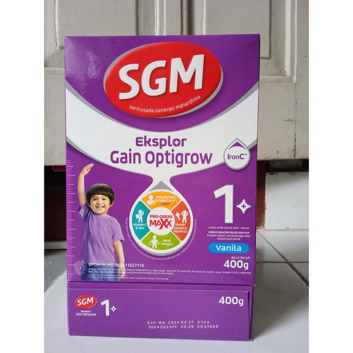 Gambar SGM EKSPLOR GAIN OPTIGROW VANILA 400GR UNTUK ANAK USIA 1-5 TAHUN dari Doremida undefined Tokopedia