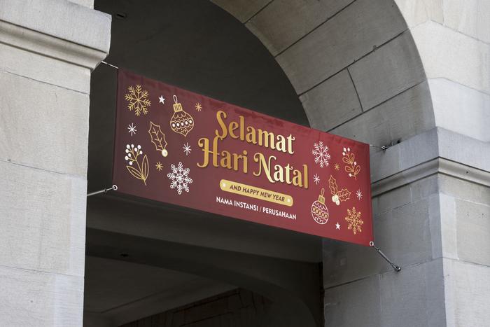 Gambar Cetak Spanduk/Banner Natal dan Tahun baru - NTL 2, 3x1 m dari Nex Printshop undefined Tokopedia