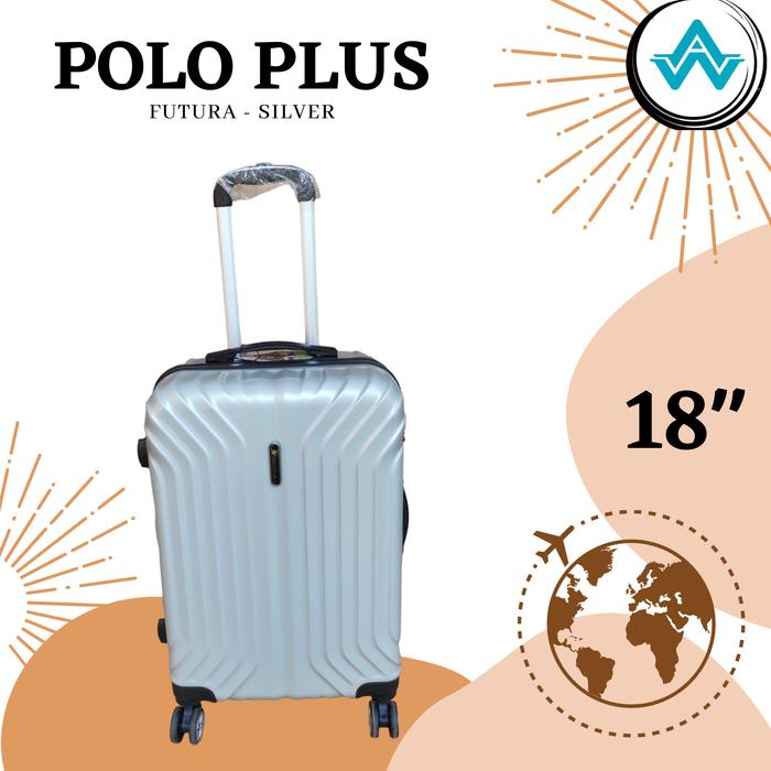 Gambar Koper Fiber Polo Plus Futura 18 inch - Silver dari Ajikarya Wijaya undefined Tokopedia