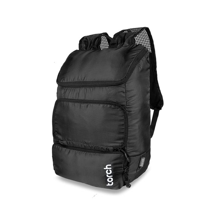Gambar Torch Rampak Foldable Backpack 2 in 1 Tas Outdoor Waistbag Waterproof - Black dari torchjogja undefined Tokopedia