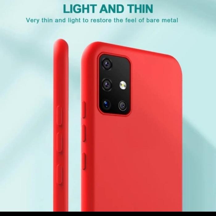 Samsung A71 silicon softcase candy anti noda silicon case vogue Merah