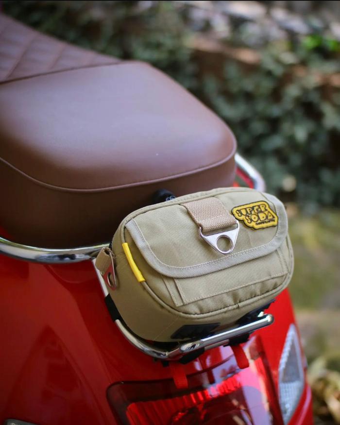 Gambar Supersoda Tas mini Rear Rack Vespa Sprint Primavera GTS - BROWN dari skuterkoloni undefined Tokopedia