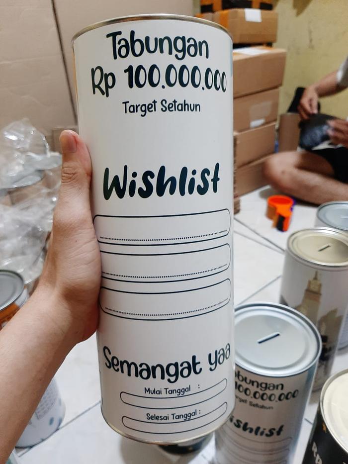 Gambar Celengan Target 100 Juta 1 tahun Jumbo Buka Tutup Permanen 100k - Putih, L BUKA TUTUP dari Kunciselamat undefined Tokopedia