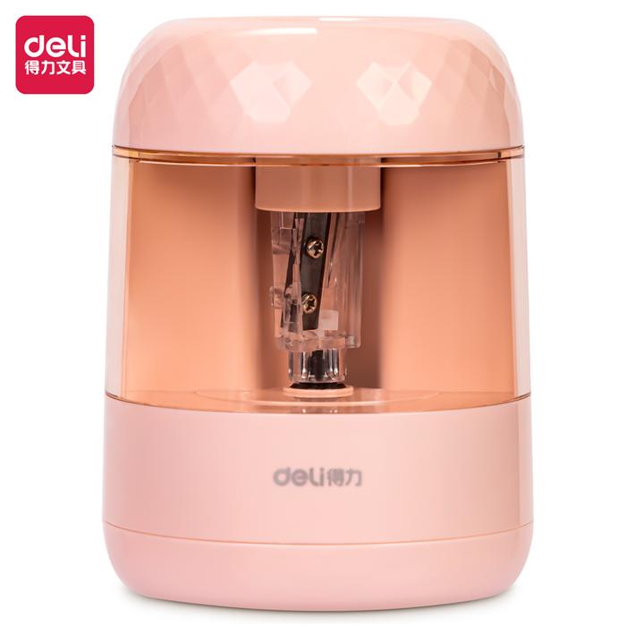 Gambar Deli Rautan Pensil Elektrik Otomatis / Electric Pencil Sharpener VA100 - Merah Muda dari Deli Stationery Indonesia undefined Tokopedia