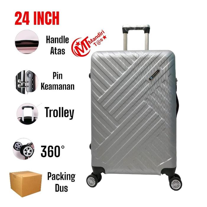 Gambar KOPER 24 INCH,KOPER POLO,KOPER UMROH,KOPER TRAVELING,002 - Silver dari Mandiritas02 undefined Tokopedia