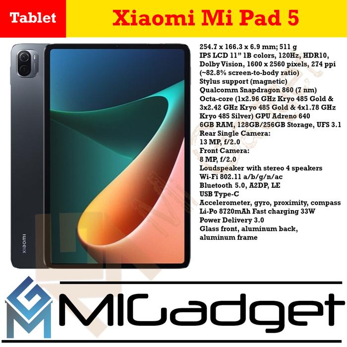 Mipad 5 256Gb Xiaomi Mi Pad 5 6 GB 256 GB Tablet Xiaomi WiFi 