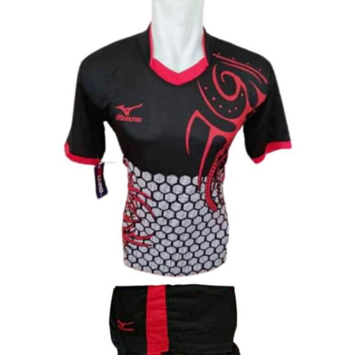 Gambar Baju Team Olahraga Voli Mz - Hitam merah, M dari kathyaseller undefined Tokopedia