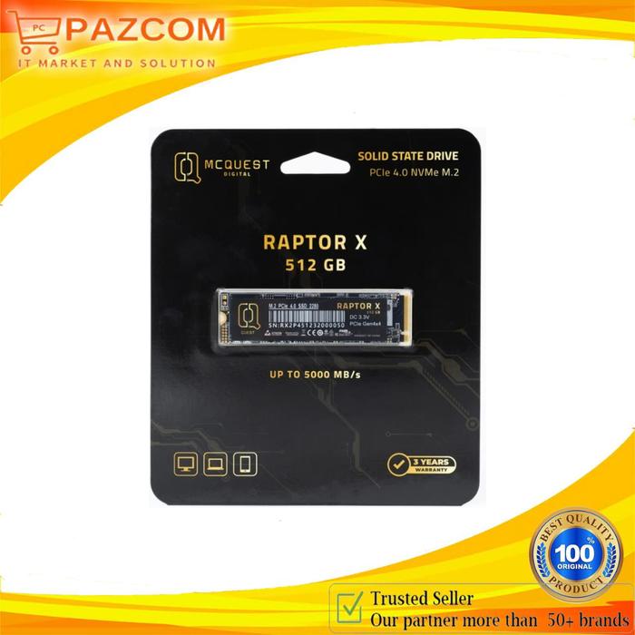 Promo SSD MCQUEST RAPTOR X 512GB PCIe 4.0 NVMe M.2 2280 Cicil 0% 3x ...