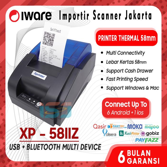 Gambar Printer Bluetooth Kasir Thermal 58mm Iware XP-58IIZ Android+Ios Multi dari Importir Scanner Jakarta undefined Tokopedia