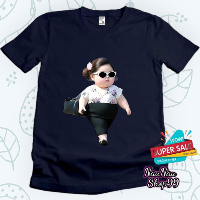 Gambar Kaos baju anak perempuan GEMOY SI GEMOY free nama - Hitam, M dari Nainau shop 99 undefined Tokopedia