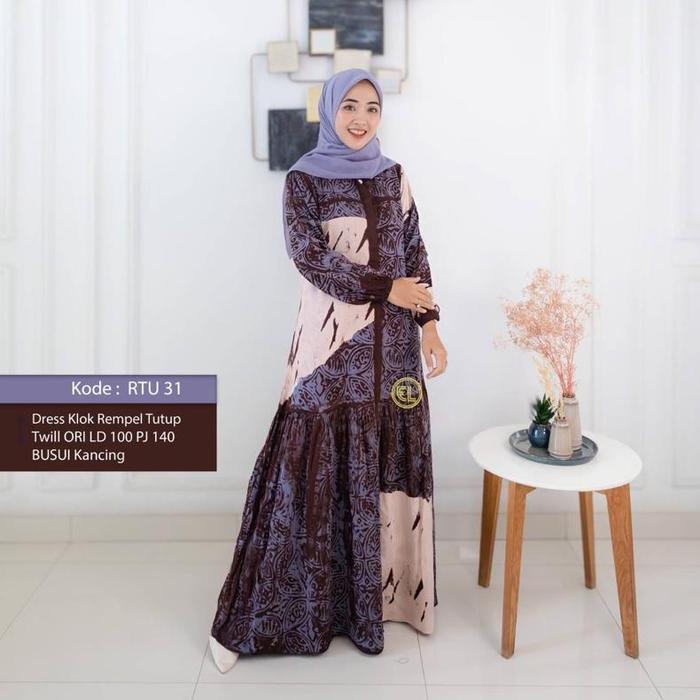 Gambar Gamis Twill Ori Elzhaf Terbaru - SR 20 dari dwiyasshoop undefined 4 Tokopedia