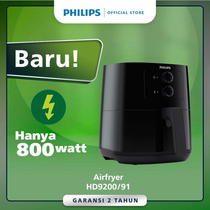 Gambar Philips LOW WATT Air Fryer HD9200/91 - 800 Watt - Regular dari Philips Home Appliances undefined Tokopedia