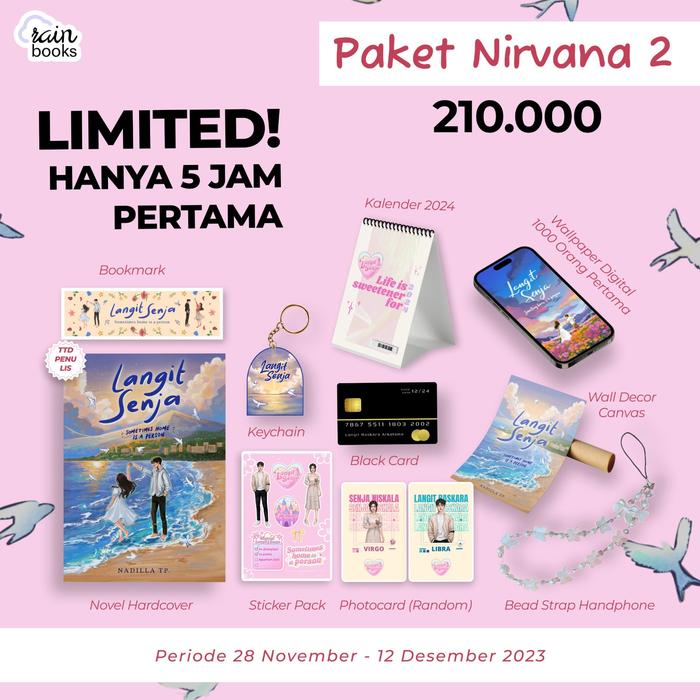 Gambar Pre Order Buku Novel Langit Senja - Nadilla T.P - Rainbook Publishing - Nirvana2 5 Jam dari Bumi Fiksi Makassar undefined Tokopedia