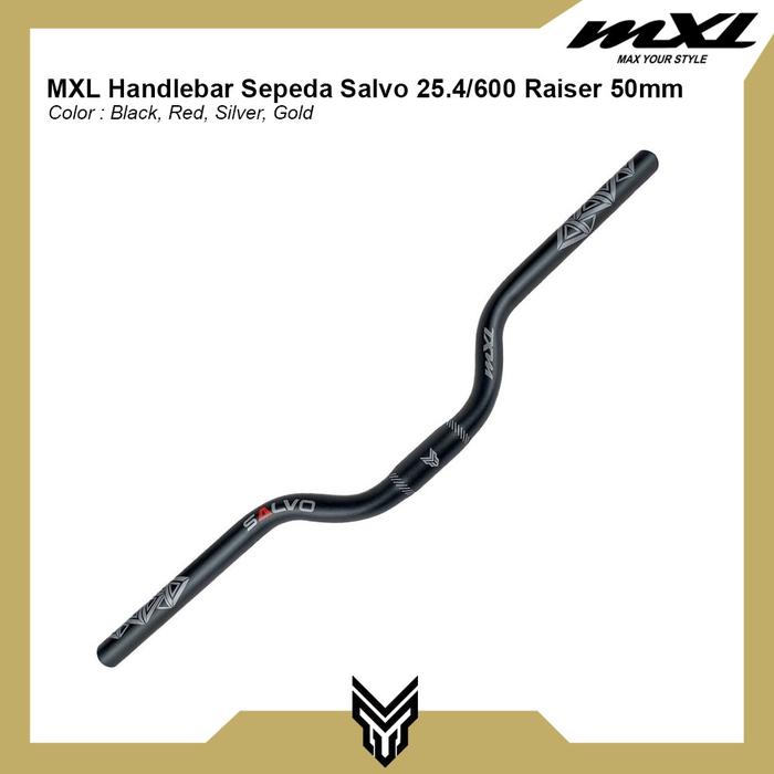 Gambar MXL Stang Sepeda Handlebar Salvo 25,4 600 Riser 50mm Steering Handle - Black dari MXL Sports Indonesia undefined Tokopedia