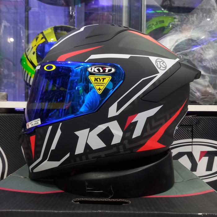 Gambar HELM KYT STRIKER #2 MATT BLACK RED PAKET GANTENG Motorcycle - #2 M BK RD V.BL, M dari jodoh Helmet undefined Tokopedia