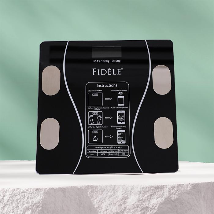 Gambar FIDELE Timbangan Badan Digital Smart Scale  Bluetooth FD-5008J - Hitam dari Shigen Indonesia undefined Tokopedia