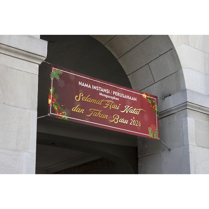 Gambar Cetak Spanduk/Banner Natal dan Tahun baru - NTL 1, 3x1 m dari Nex Printshop undefined Tokopedia