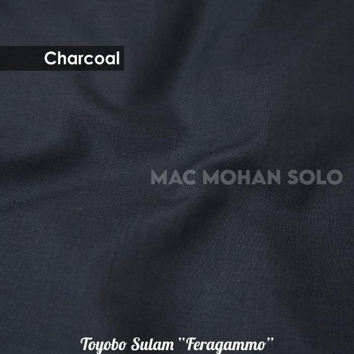 Gambar [Original] Kain Katun Toyobo Sulam Termurah Per-0.5M Ferragamo - Charcoal dari dwiyasshoop undefined Tokopedia