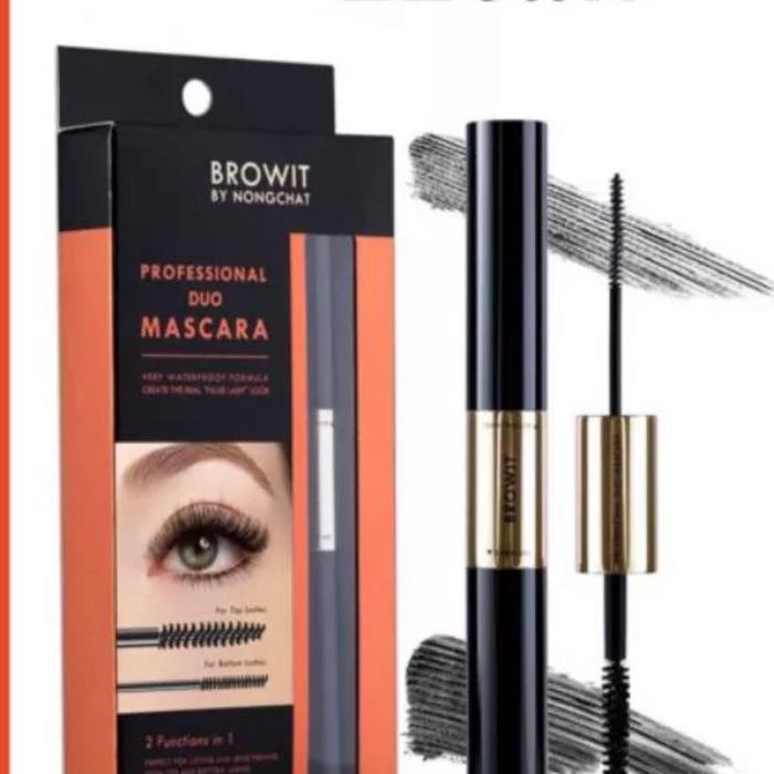 Gambar Browit Professional Duo Mascara by Nongchat/Maskara Waterproof Ori Tha dari Polarisse-id undefined Tokopedia