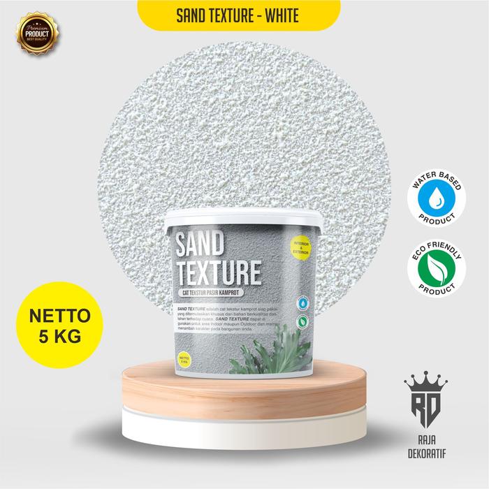 Gambar Cat Dinding Tekstur Kamprot - Sand Texture - White - Kemasan 5 KG dari Raja Dekoratif undefined Tokopedia