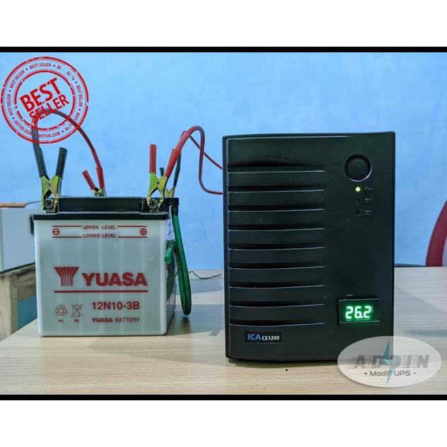 Gambar UPS Modif Modifikasi AKI External ICA 1200VA 600 Watt 24 Volt GARANSI dari AbadiStore02 undefined Tokopedia