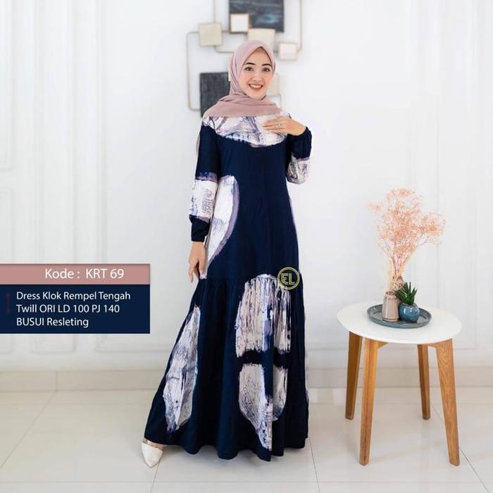 Gambar Gamis Twill Ori Elzhaf Terbaru - SR 20 dari dwiyasshoop undefined 5 Tokopedia